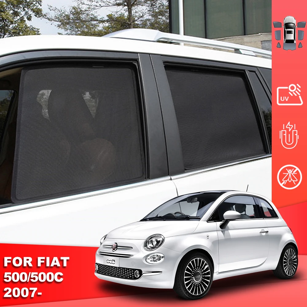 Для Fiat 500 500C 500E 2007-2024 Магнитный автомобильный солнцезащитный козырек для лобового