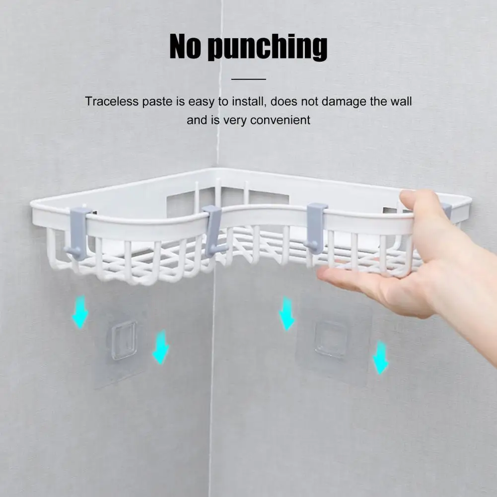 

Shower Shelf Hollow PP Corner Shower Shelf Makeup Toiletries Corner Bathroom Organizer for Dorm Corner Shower Caddy
