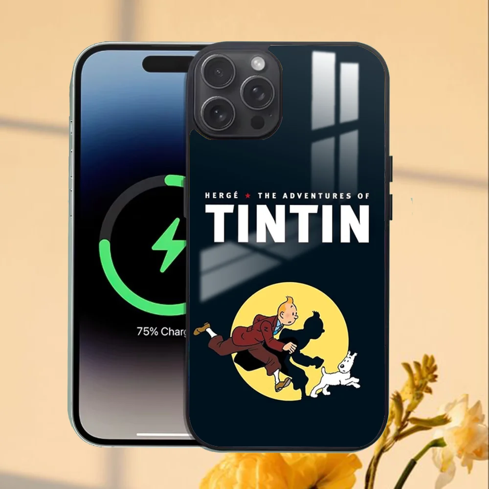 Чехол для телефона Funny The Adventures Of T-tintins iPhone 16 15 14 13 12 11 PRO MAX PLUS мини-магнитный