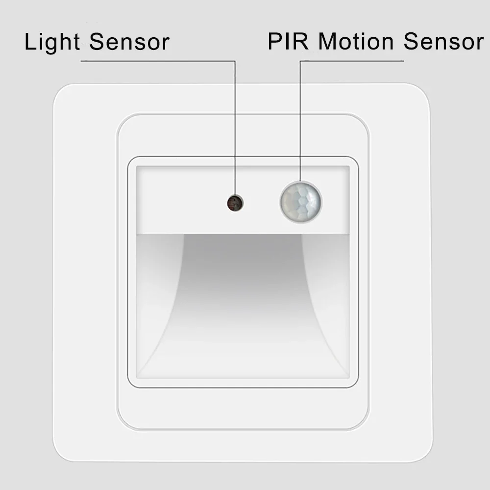 2 Вт ночник интеллектуальная лампа PIR детектор движения датчик светодиодный