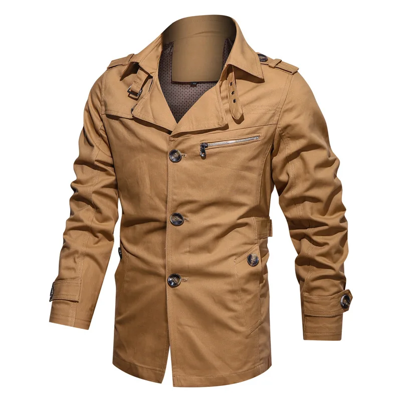 

2023 New Mens Military Casual Coat Autumn Hooded Men's Jacket Fashion Slim Fit Male Brand Clothing EU Size