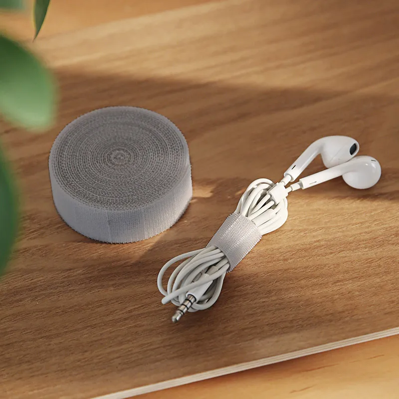 

MOHAMM 1 Roll Reusable Desk Cable Ties Organizer Travel Wire for Stationery Holder Phone Chargers Wrap Management