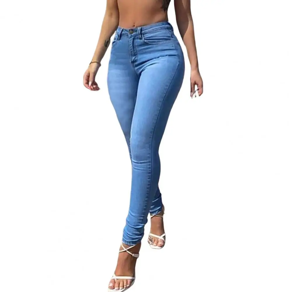 

Fashion Lady Trousers Eye-catching Skinny Trousers Super Soft Women Slim Elasticity Skinny Casual Denim Pants Comfortable