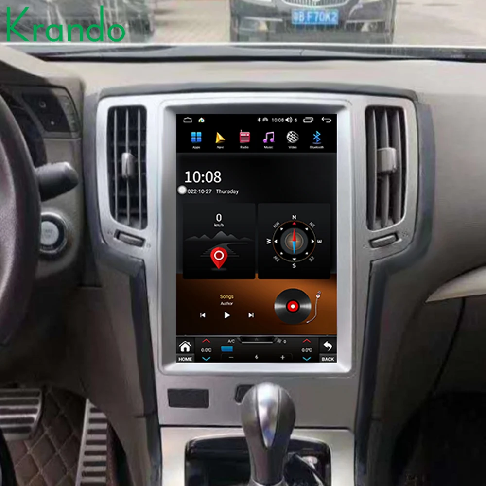 Фото Экран Krando 12,1 дюйма Tesla для Infiniti G4 G25 G35 G37 2006-2013 Android Автомобильный радиоприемник Стерео навигация GPS головное устройство Мультимедиа №5