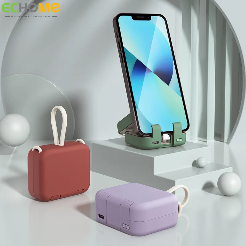 

Echome Power Bank Back Clip Battery Line Handbag Mobile Power Bank Portable iPhone Battery Case for Samsung Huawei Charging Bank