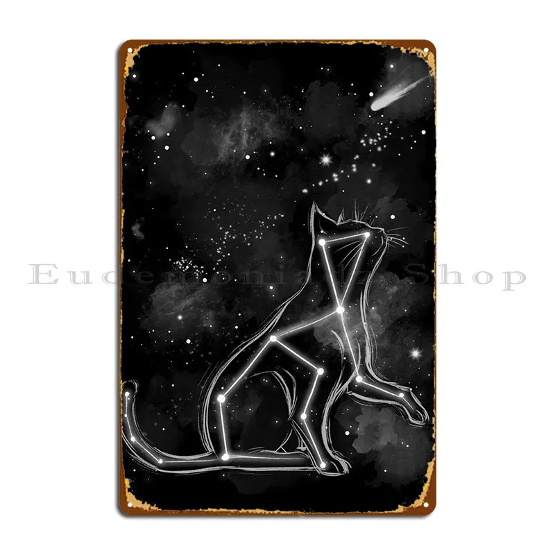 

Звездная кошка металлический знак символ клуба Декор на стену Ретро Декор на стену жестяной знак постер