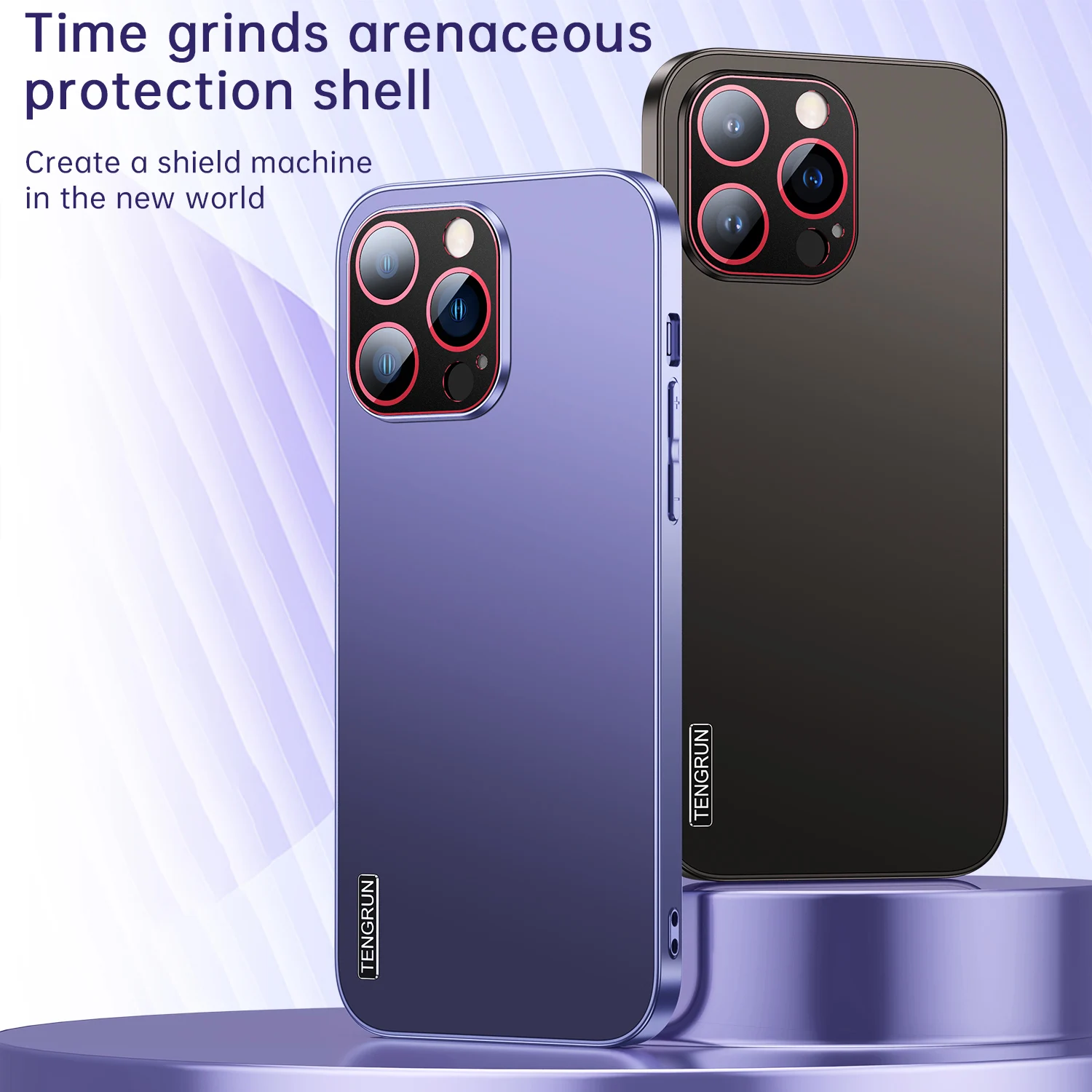 

New Elements Metallic Oil Coating Case For iPhone 14 Plus 13 12 Pro Max Matte Cover LOGO Dustproof Metal Camera Lens Protector