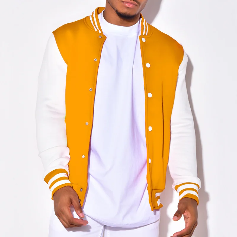 

Foreign Trade Spring Autumn Outerwear European Men Standing Collar Baseball Shirt Clip Overcomes
