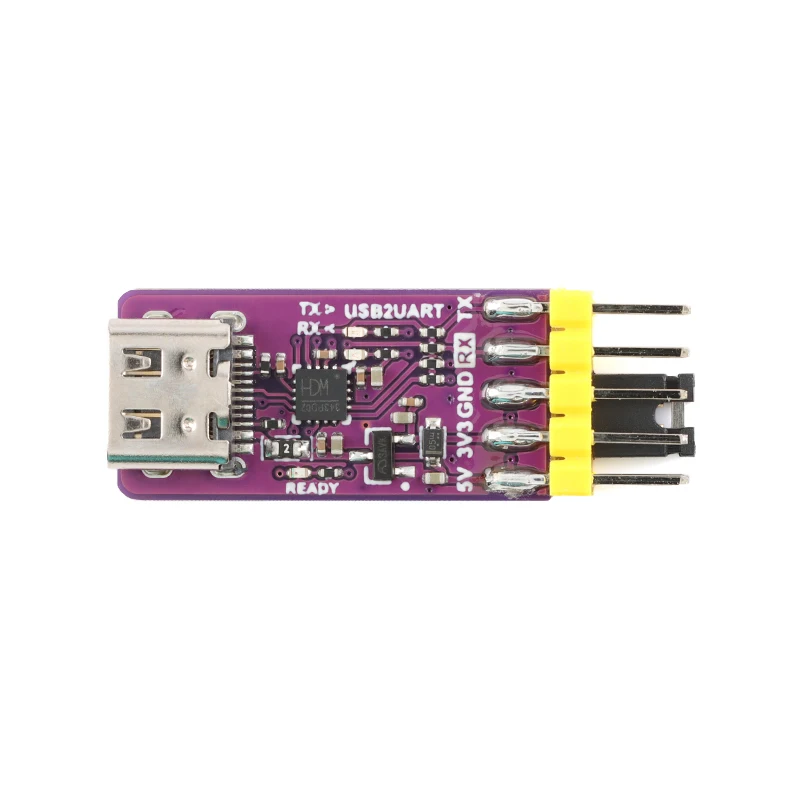 Фото 5 шт./1 шт. USB-модуль последовательного интерфейса 6 Мбит/с 5В/3.3В TTL CH343P для отладки, программирования и загрузки данных Type-C №5