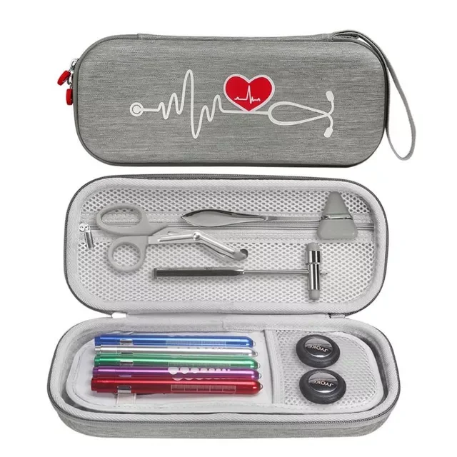 

EVA Portable Stethoscope Carrying Case Storage Box Shell Mesh Pockets For 3M Littmann III Stethoscope Medical Organizer Bag