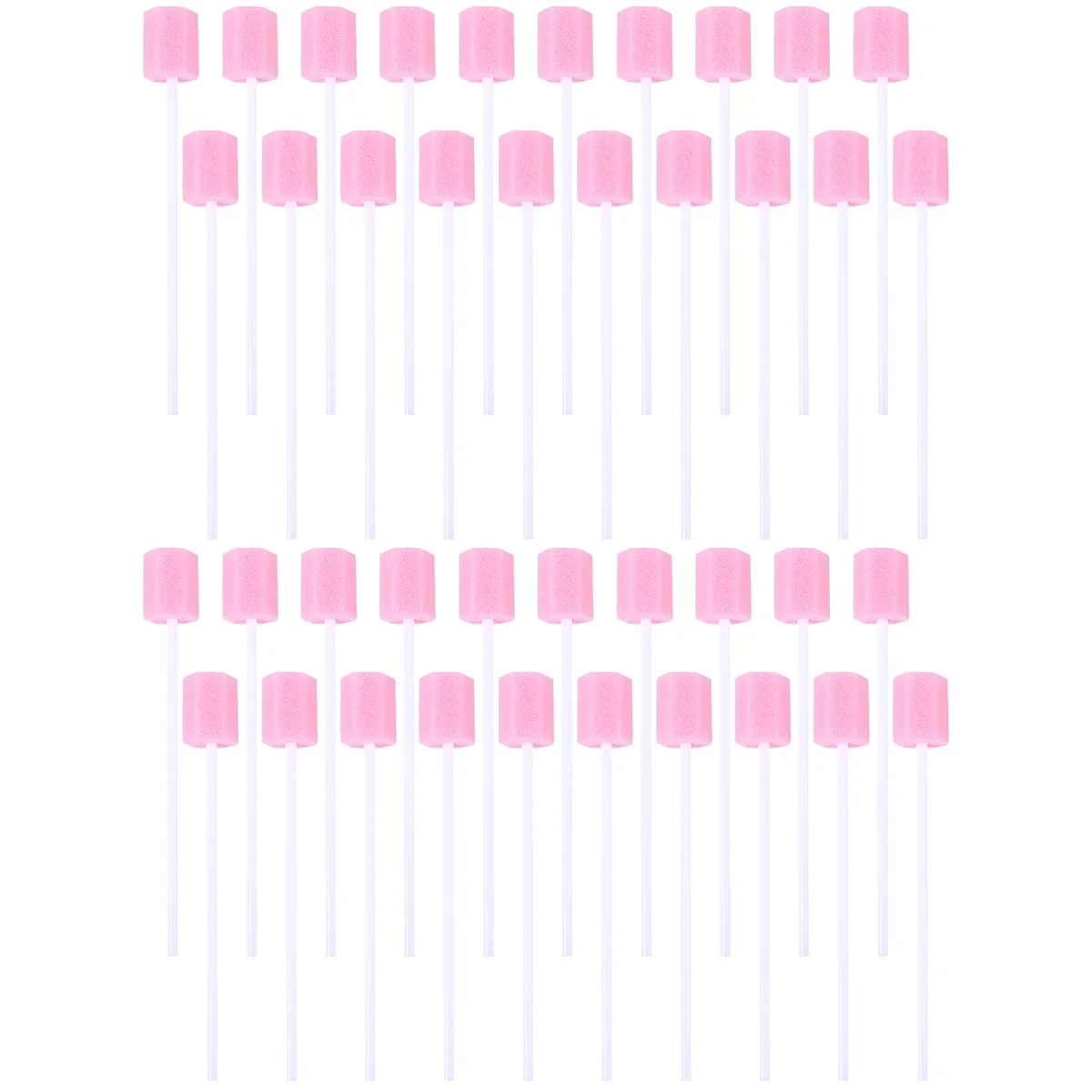 

400 PCS Disposable Oral Care Sponge Swab Tooth Cleaning Mouth Swabs (Pink)