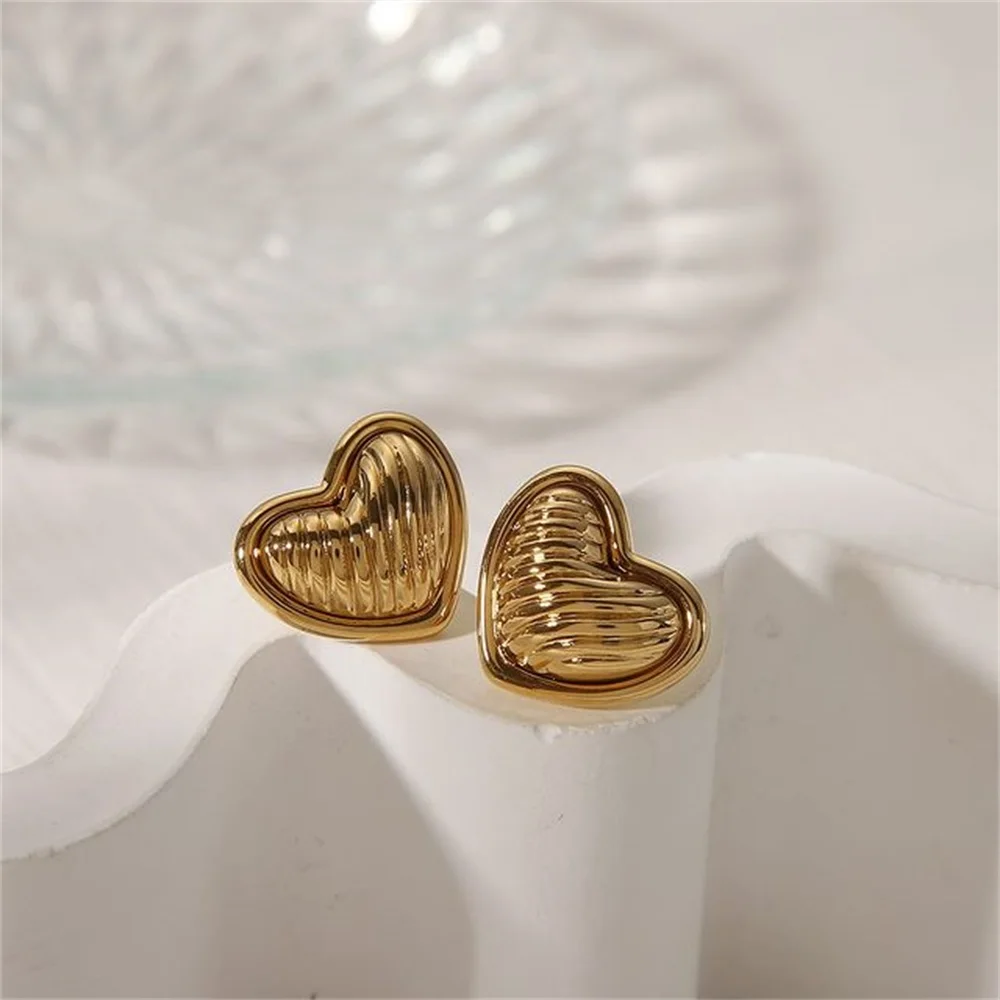 Yori винтажные серьги из нержавеющей стали с двойным сердцем для женщин