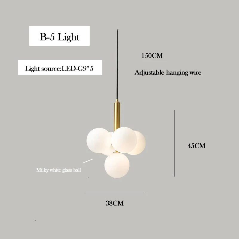 Светодиодные люстры в виде круглых шаров, Скандинавская волшебная лампа в форме Боба, прикроватная обеденная настольная Люстра для гостиной, спальни