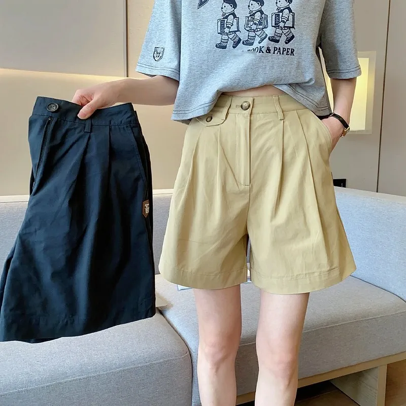 

Letter Embroidery Fashion Women Pants Loose Casual Summer Lady Short Capris Clothes Trousers