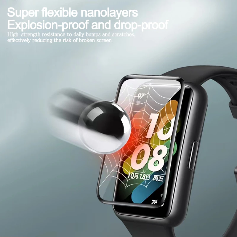 Изогнутая Защитная пленка для экрана Huawei Band 6 7 30D защитная умных часов Watch Fit 2