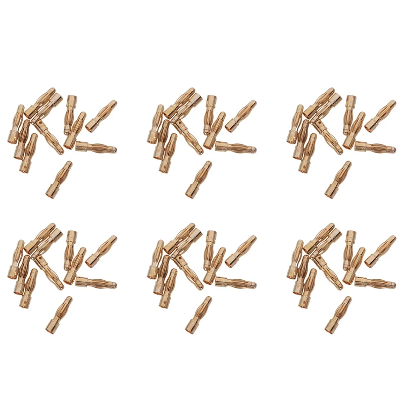 

GTBL 60PCS Gold Tone 4Mm Male Banana Plug Bullet Connector Replacements
