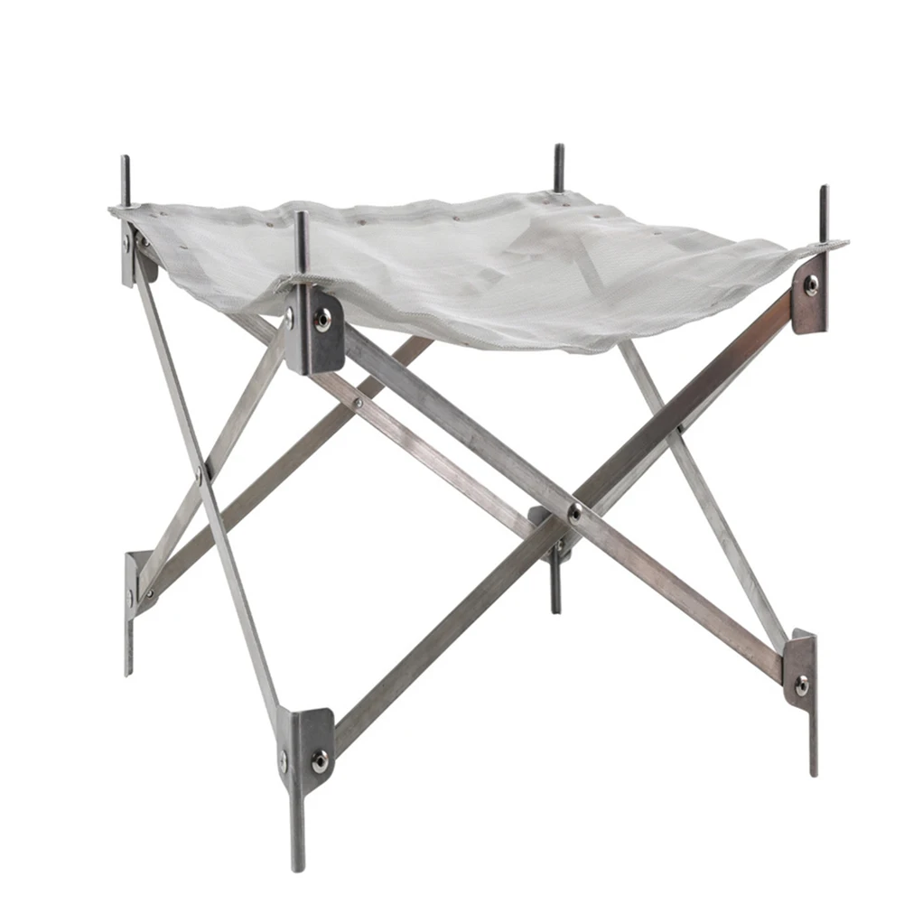 

Disassemble Garden Backyard Heating Mesh Stainless Steel Outdoor Camping Campfire Fire Rack Foldable Mesh Fire Pit BBQ Tools Hot