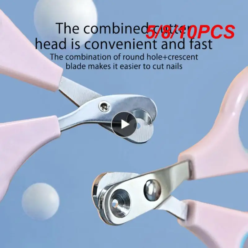 

5/8/10PCS Pet Cat Dog Nailclipper Plastic Round Hole Pet Nail Clipper Small Professional Nails Products New Cat Nail Clipper