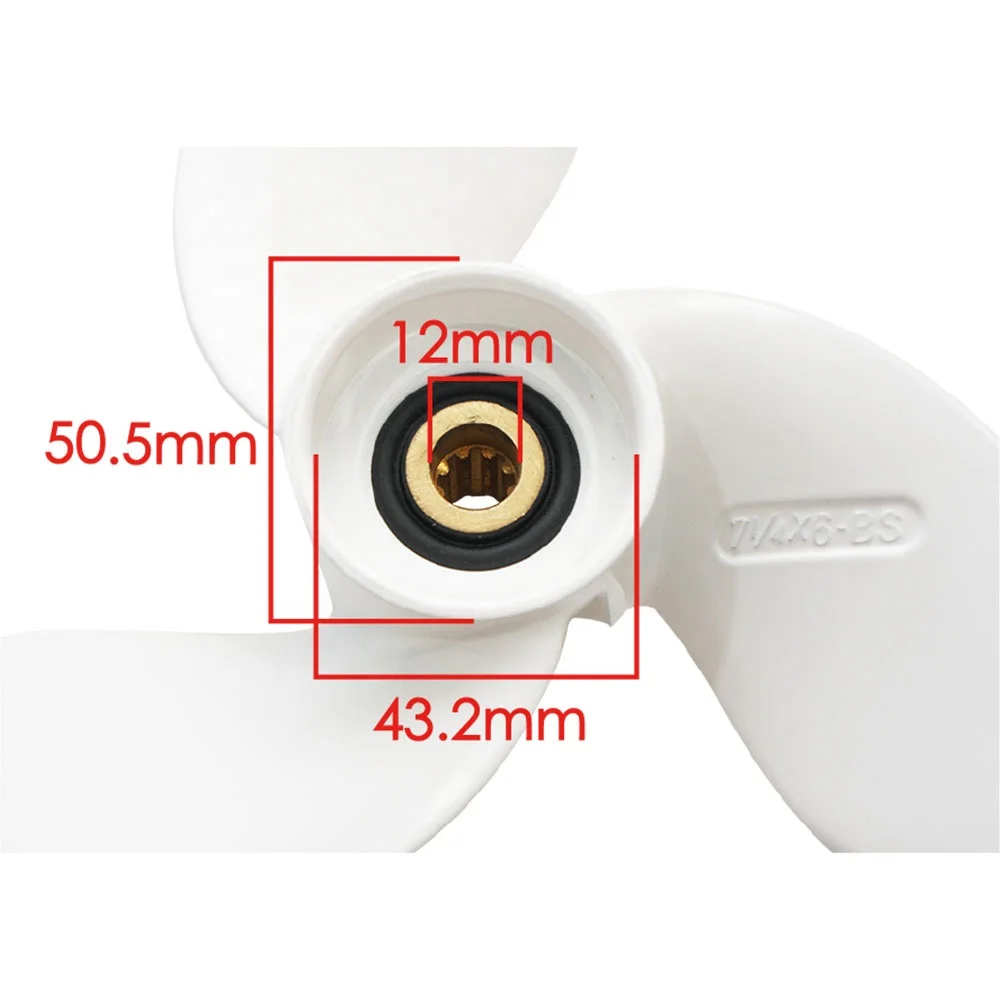 Mayrc 7 25x6 дюймовый сплав алюминия пропеллер 3 Лопасти 1/4x6-BS Морской Пропеллер лодки