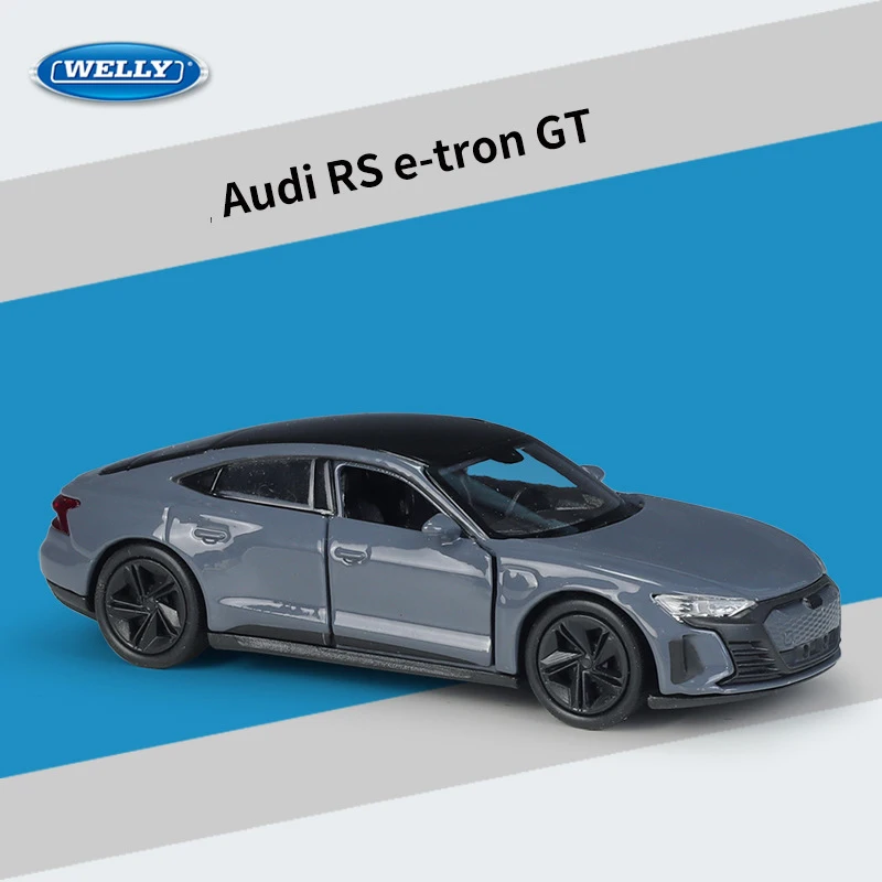 

WELLY 1:36 Audi RS e-tron GT Alloy Metal Luxury Car Model Pull Back Car For Children Toys With Collection Gift