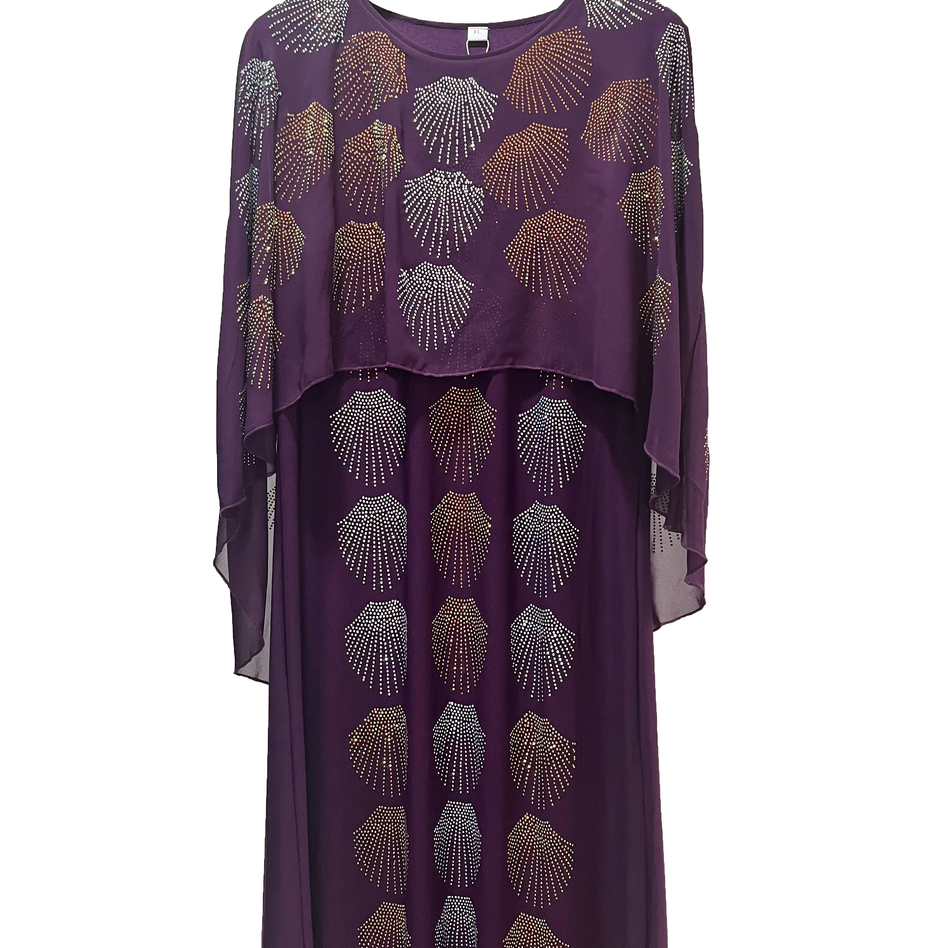 

eid abaya muslim dress women New Purple Sleeveless Floral Dress Stretch Arabian Style Dress Muslim Banquet Dress kaftans