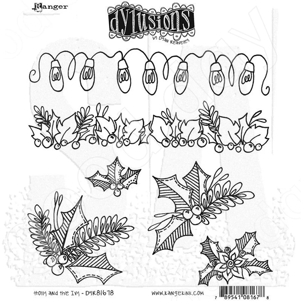 

Arrival Holly and the Ivy Cutting Dies and Clear Stamps Scrapbook Diary Decoration Embossing Template Diy Greeting Card Handmade