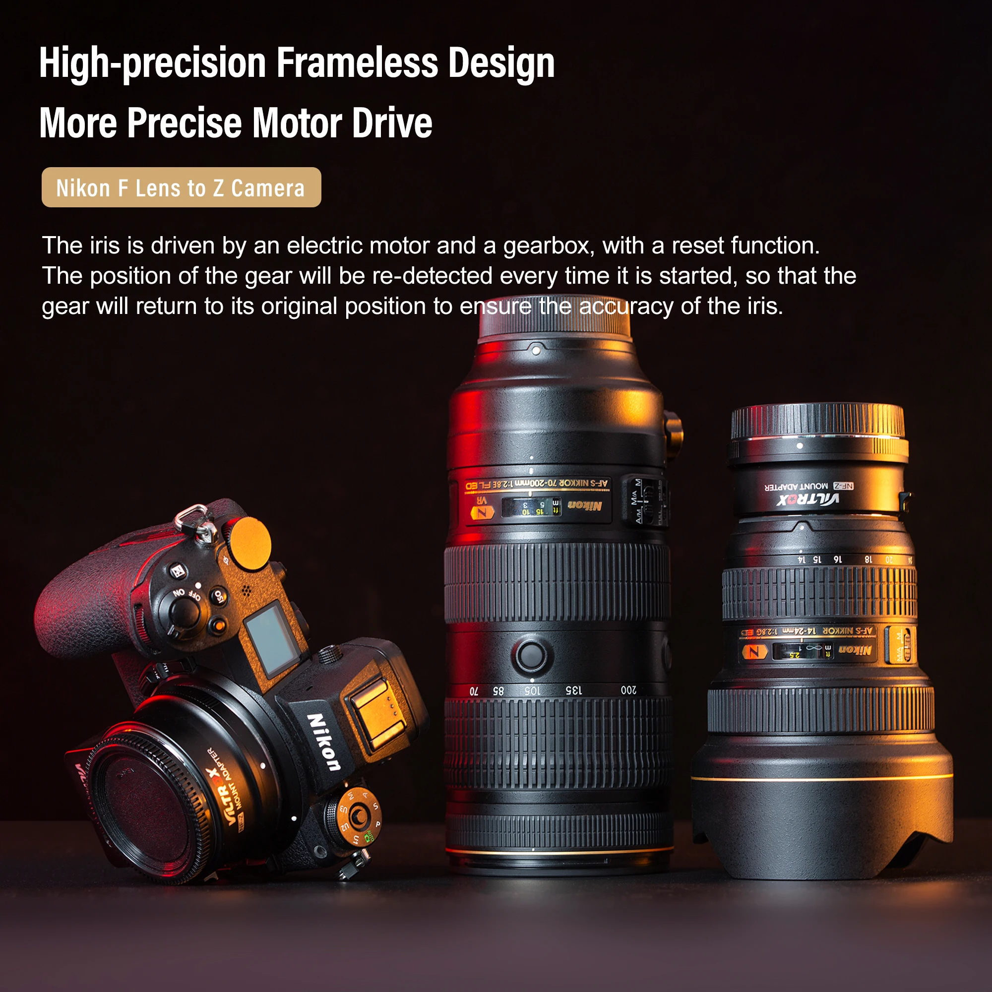 Фото Переходное кольцо Viltrox NF-Z с креплением Nikon F NIKKOR F Адаптер для объектива Nikon Z DG-Z с креплением на трубку для Z6 II Z7 Z50 Z30 Z9 ZFC №2
