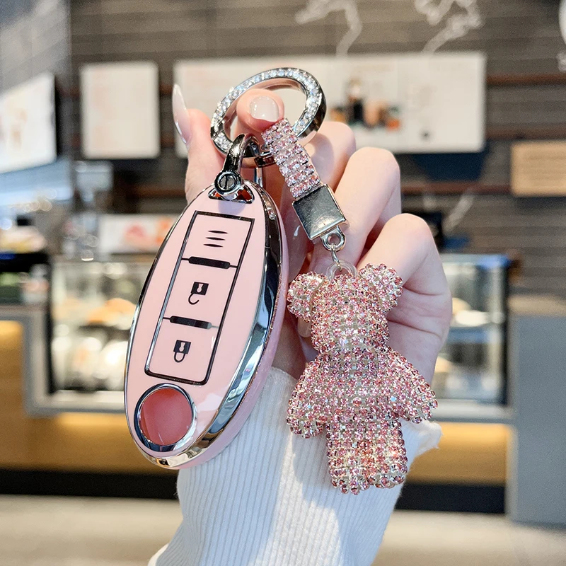 

Чехол из ТПУ для автомобильного дистанционного ключа, брелок для Nissan Qashqai Juke J10 J11 X-Trail T32 T31 Kicks Tiida Pathfinder Note для Infiniti