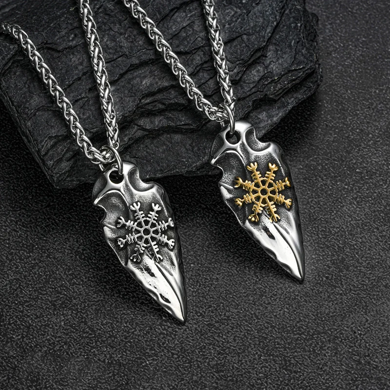 Фото Скандинавский Одина Викинг Vegvisir кулон ожерелье из нержавеющей стали для мужчин винтажный компас шлем пот ожерелье модный амулет ювелирные изделия №1
