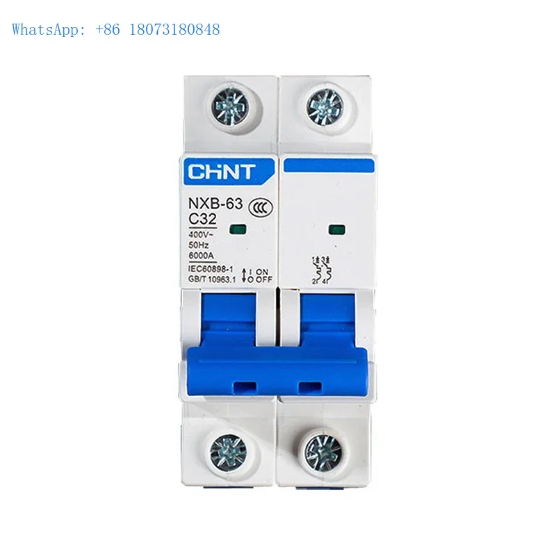 Chint CHINT CHNT MCB MCCB NXB-63 2P 63A Автоматический выключатель Дисjoncteur Двухполюсный 100A 32A