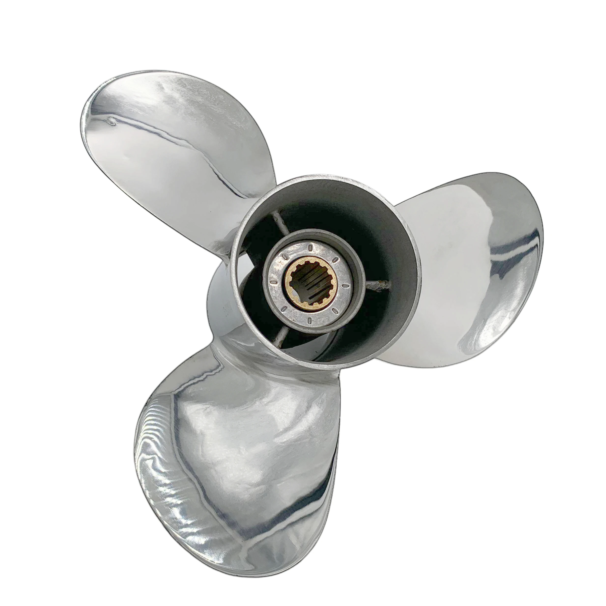 Лодочный пропеллер 11x15 для Yamaha 40HP-55HP 3 лезвия из нержавеющей стали Prop SS 13 зубьев RH