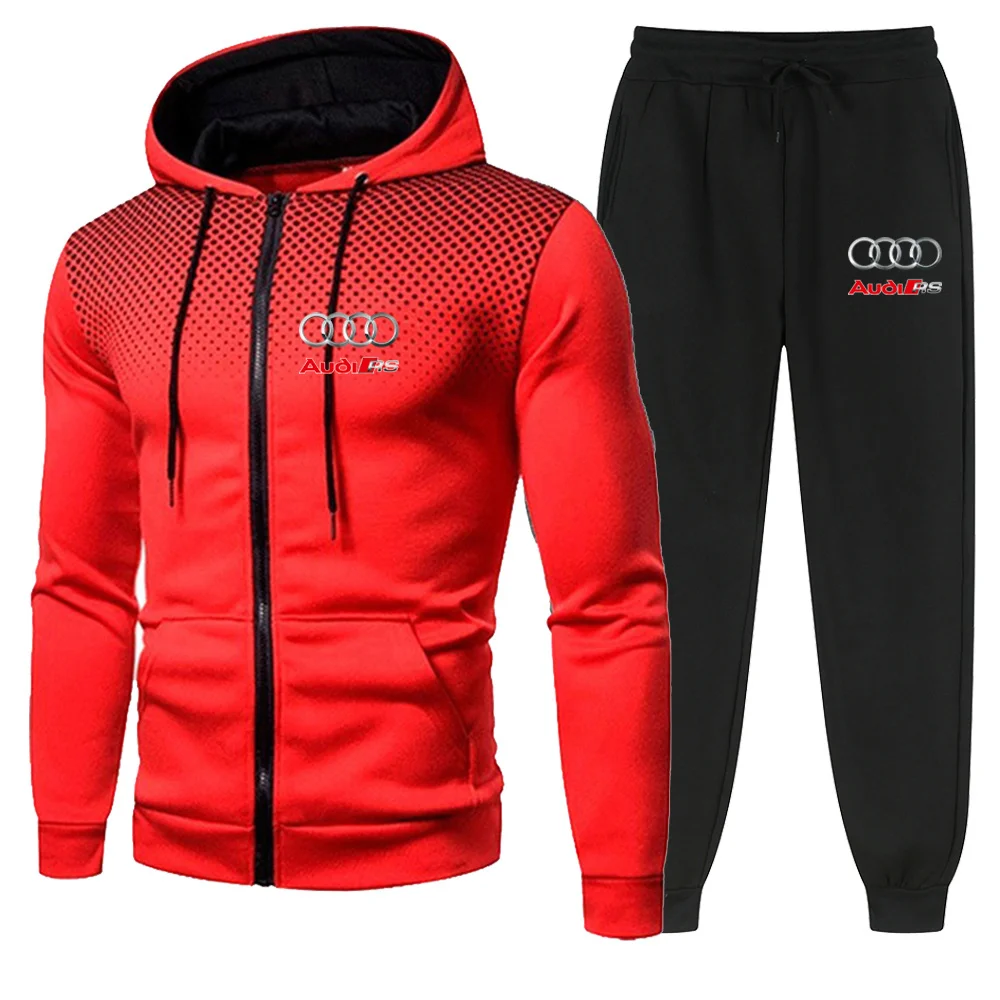 

2023 Limited Car Logo Men's Autumn and Winter Hoodie Sets Casual Sports Shirt Track Suit Zipper Jacker Sportswear+Jogging Pants
