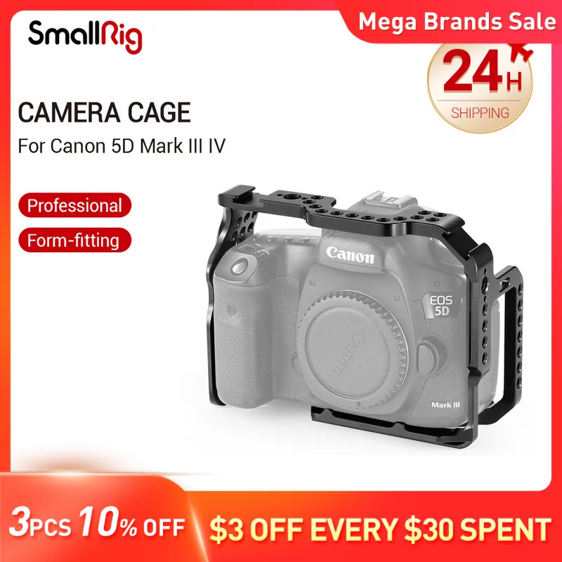Клетка SmallRig для камеры Canon 5D Mark III IV клетка с направляющими Nato крепление холодного