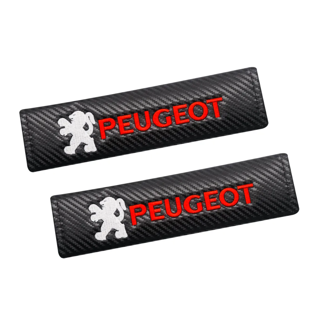 

2Pcs Car Seat Belt Pads Shoulder Strap Pad Cushion Cover Comfortable Seatbelt Harness For Peugeot 206 308 3008 207 307 208 407 2