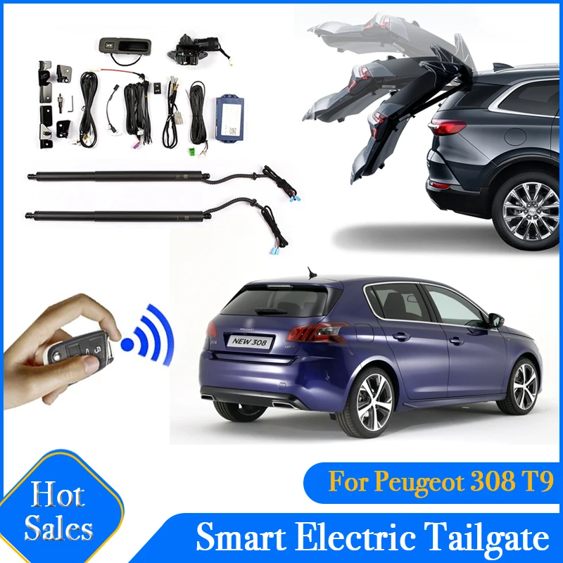 

Открытие багажника автомобиля, электрическая всасывающая задняя дверь, интеллектуальная подъемная стойка багажника для Peugeot 308 T9 SW 2013 ~ 2021, с...
