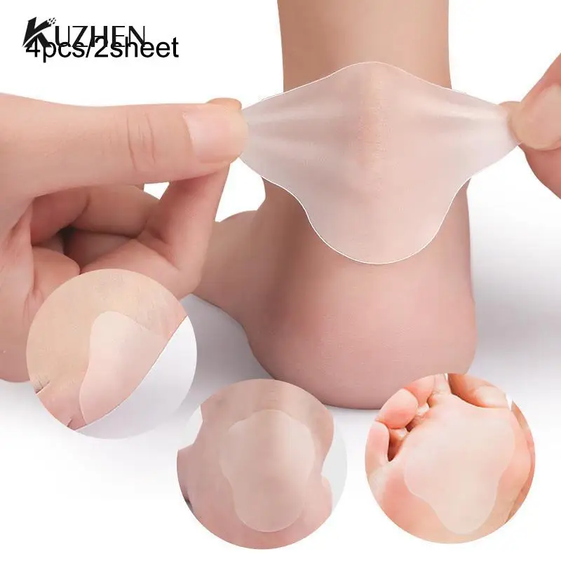 

4Pcs Gel Heel Protector Foot Patches Adhesive Blister Pads Heel Liner Shoes Stickers Pain Relief Plaster Foot Care Cushion Grip