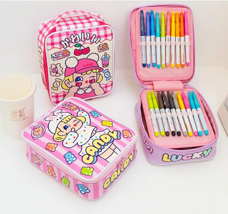 

Милые сумки, чехлы для девушек, кавайная косметика, модная женская сумка, дорожный органайзер для мытья, коробка