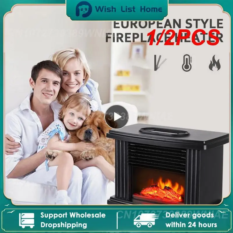 

1/2PCS Electric Heater For Room Portable Fireplace DesktopHome Heater With Remote Control EU/US/UK Plug Fan Heater Office