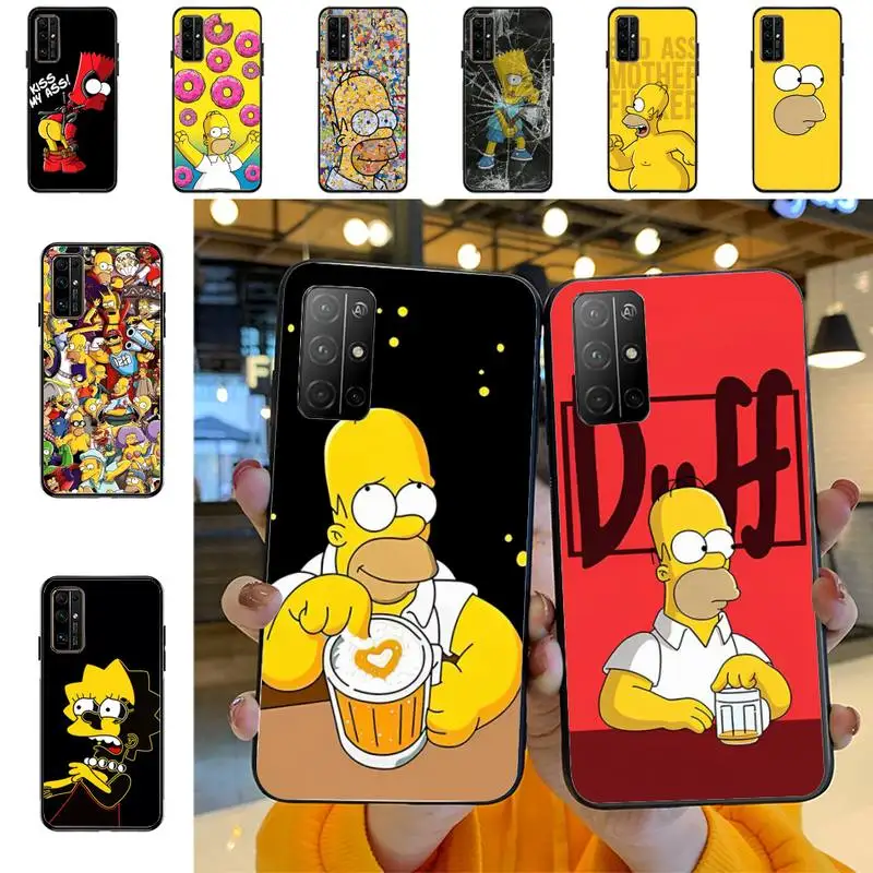 

Funny Cartoon Homer S-Simpson Family Phone Case for Huawei Honor 10 i 8X C 5A 20 9 10 30 lite pro Voew 10 20 V30