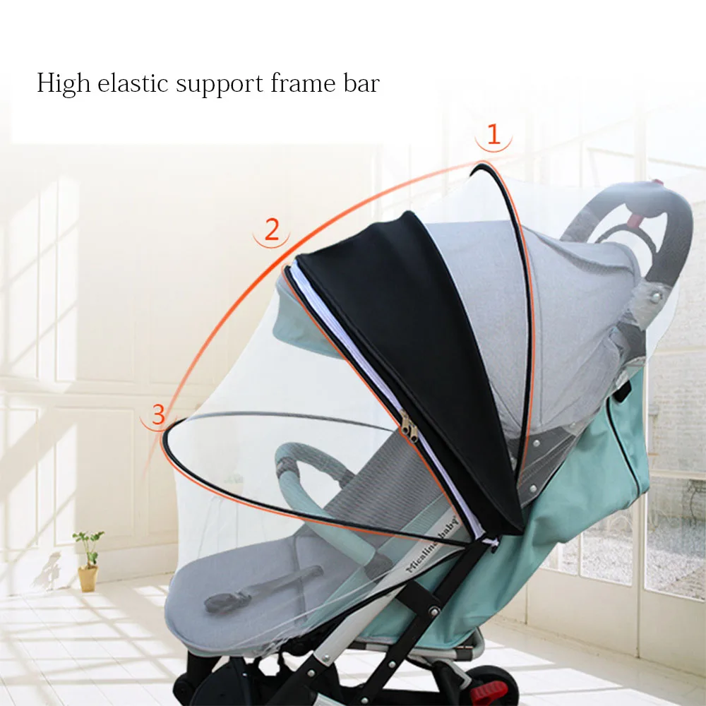 Universal Mosquito Net For Baby Stroller Sunshade And Sunscreen In Summer Full Cover Zipper Type Densified