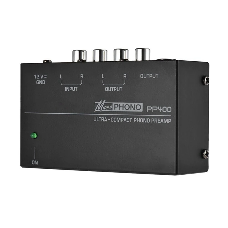 

ABGZ-Ultra-Compact Phono Preamp Preamplifier With Rca 1/4Inch TRS Interfaces Preamplificador Phono Preamp PP400,US Plug