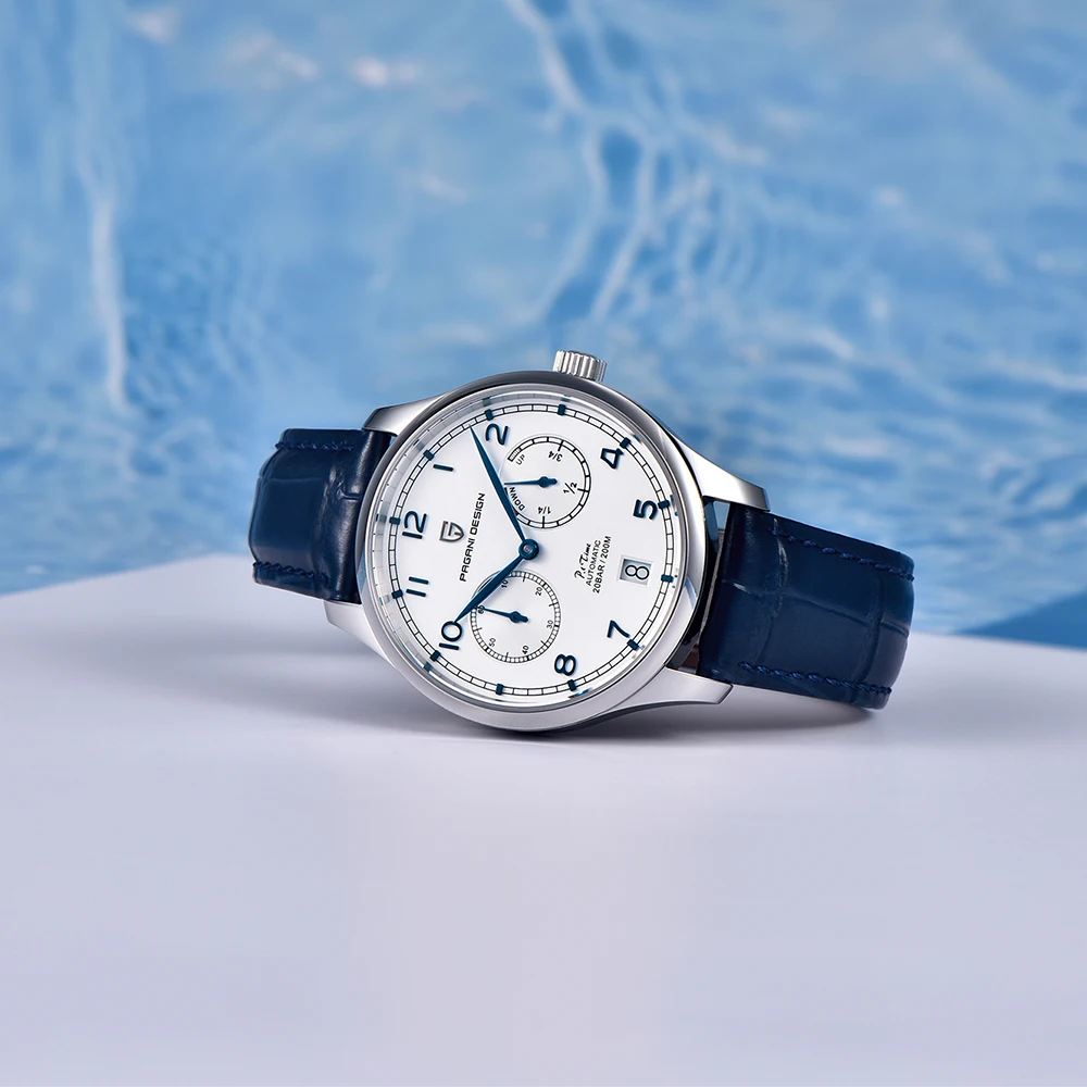 41MM Pilot Watch Sapphire Glass Power Reserve Automatic Mechanical Watches Men’s Stainless Steel Waterproof Clock 3