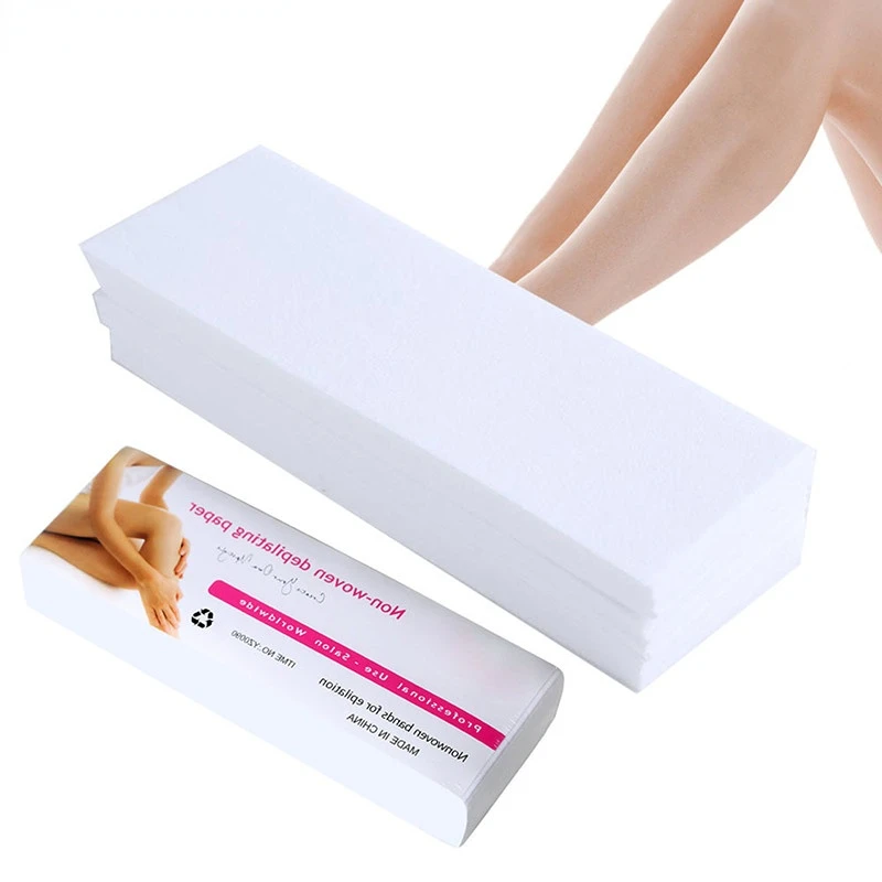 

100PCS Removal Nonwoven Depilating Paper Hair Remove Wax Paper Epilator Wax Strips Paper Roll Epilator Tool
