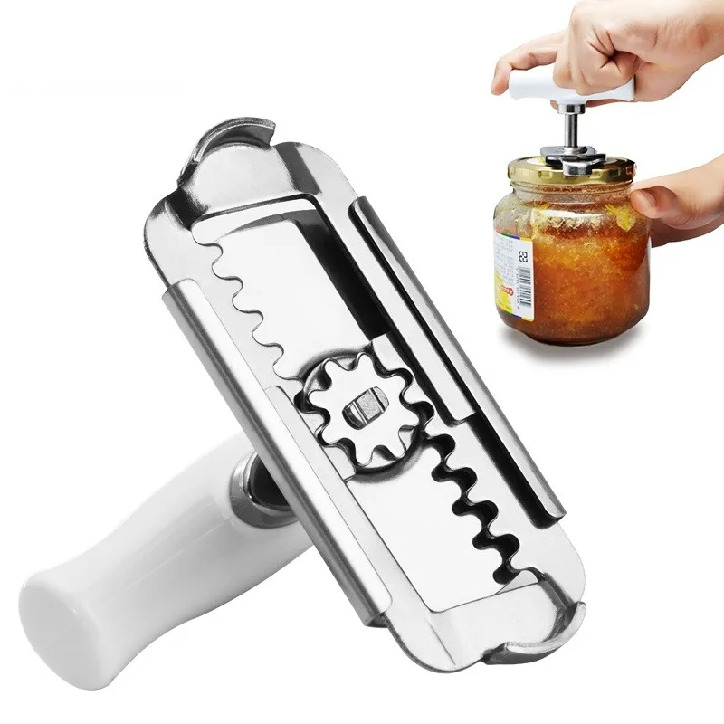 

New Adjustable Jar Opener Stainless Steel Lids off Jar Openers Bottle Opener Kitchen Gadgets Accessories Can Opener for 3-9.5CM