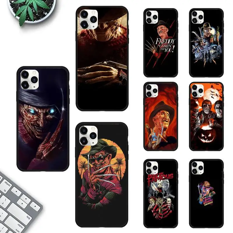 

Freddy Kruger Horror Movie Art Phone Case for iPhone 11 12 13 Mini Pro Max 8 7 6 6S Plus X 5 SE 2020 XR XS Funda Case