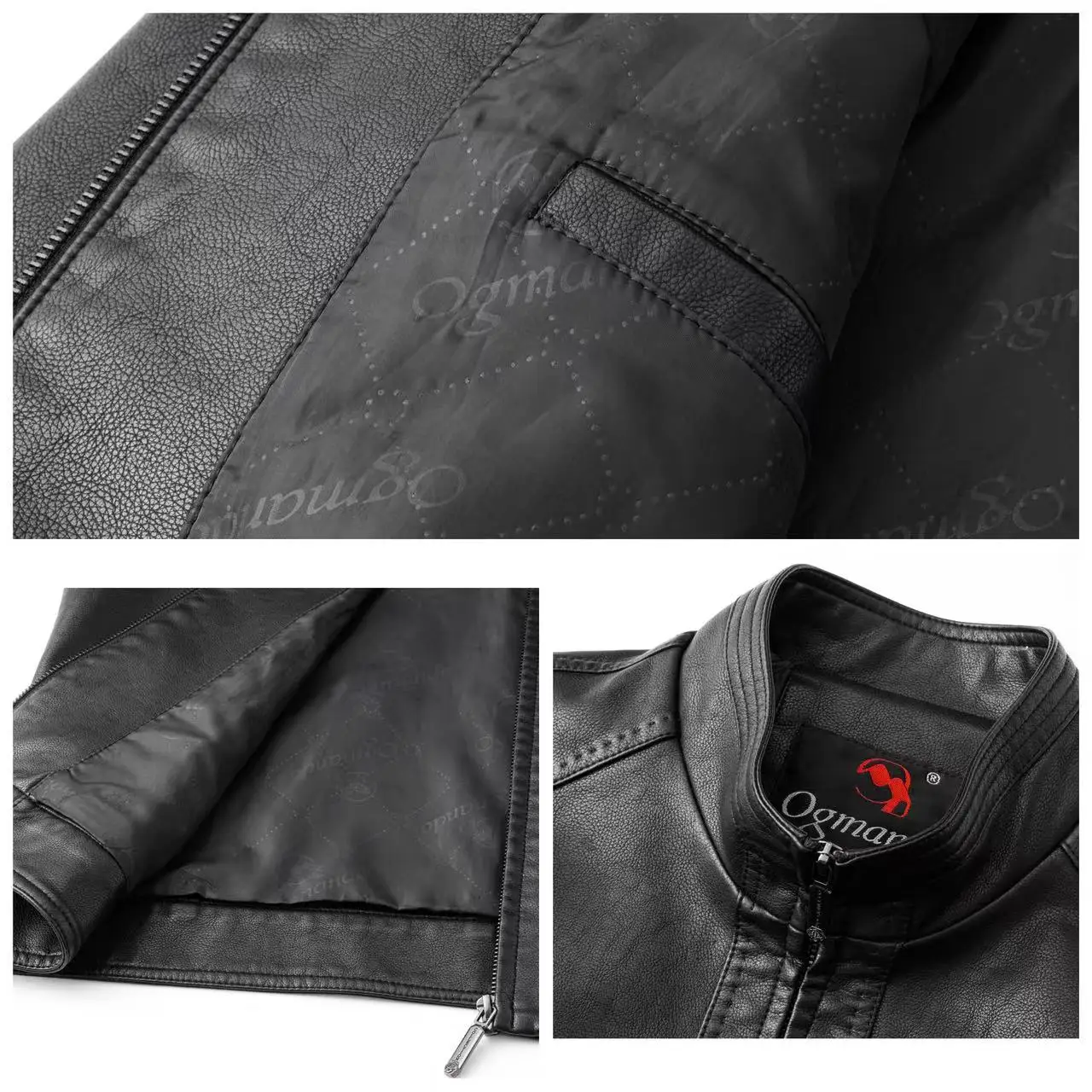 Мужская демисезонная кожаная куртка модная повседневная тонкая