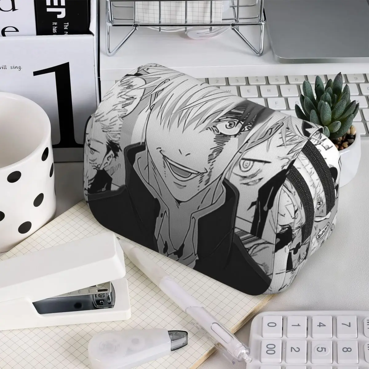 Пенал JJK Anime Gojo Satoru Jujutsu Kaisen, жесткий кожаный, большой вместимости, для ручек и карандашей (art.: 3920d95e2a97d) - 3920d95e2a97d