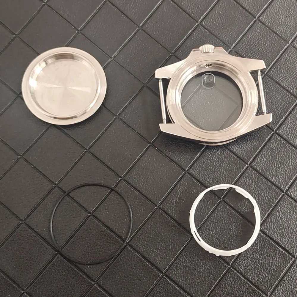 40mm Stainless Steel Aluminum Ring Mineral Glass Suitable For  8215 / Mingzhu 2813 Movement