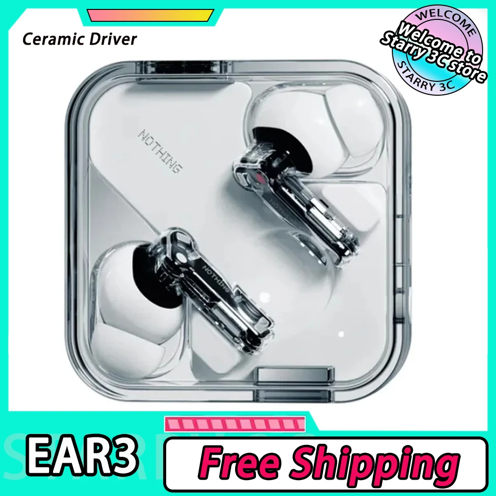 Беспроводные наушники-вкладыши с шумоподавлением эргономичные прозрачные