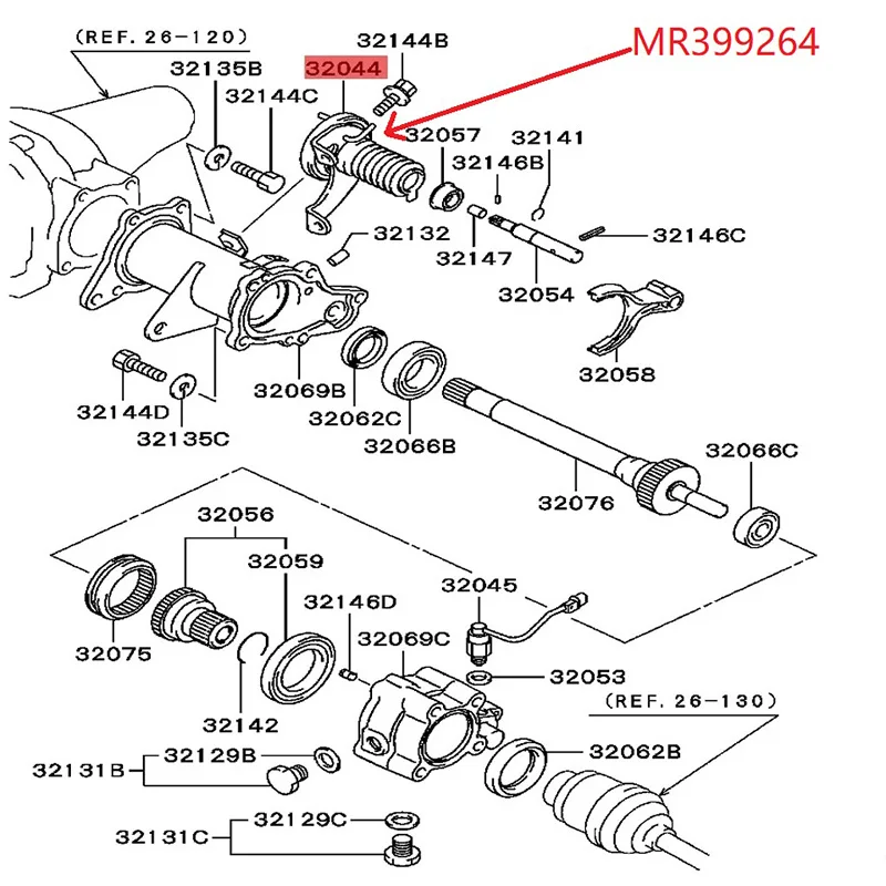 MR399264 электромагнитный привод сцепления переднего свободного колеса для MITSUBISHI
